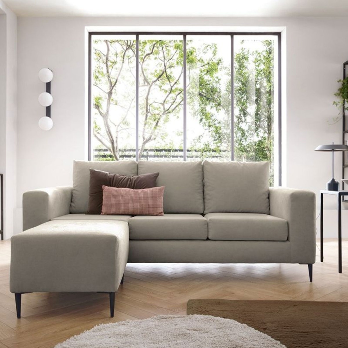 Rocky Reversible Corner Sofa - Sand - Moonlight Interiors