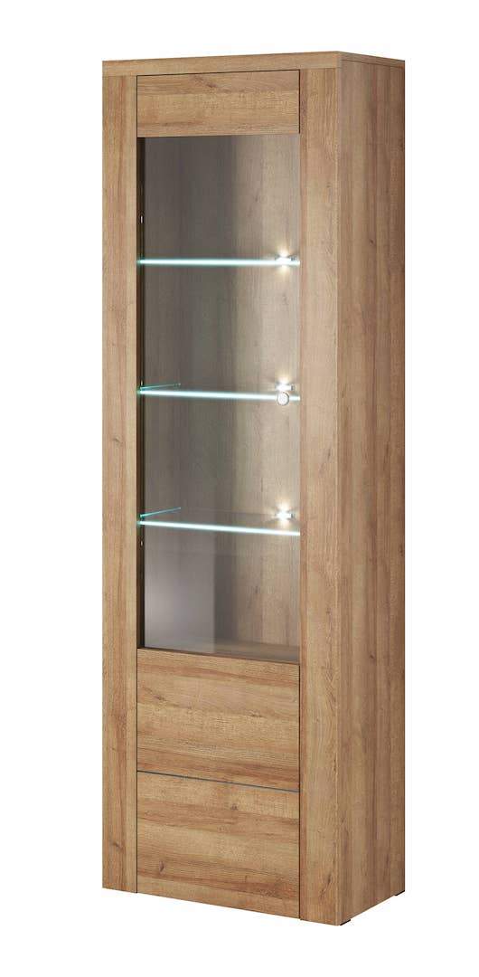 Rainbow 05 Tall Display Cabinet - Oak Riviera - Art Nest