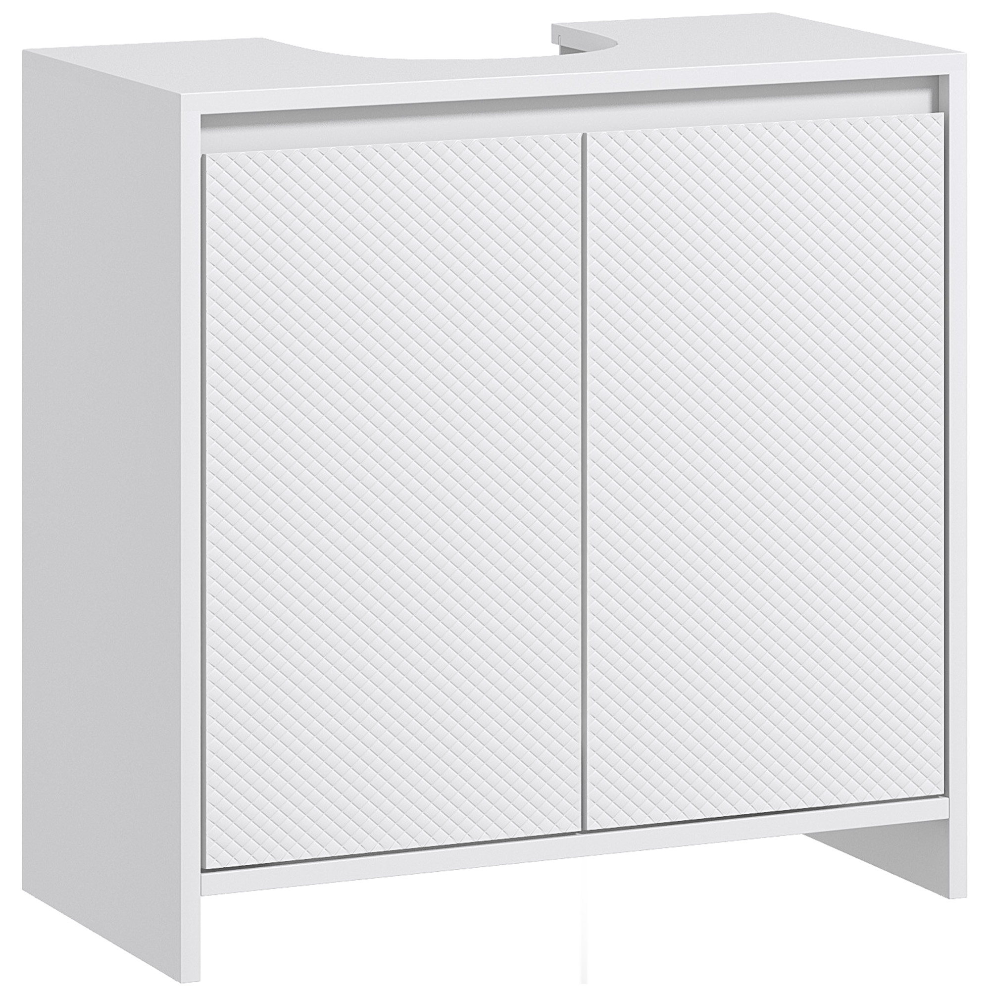 HERON Under Sink Bathroom Cabinet Freestanding Under Sink Cabinet White - Life Essentials