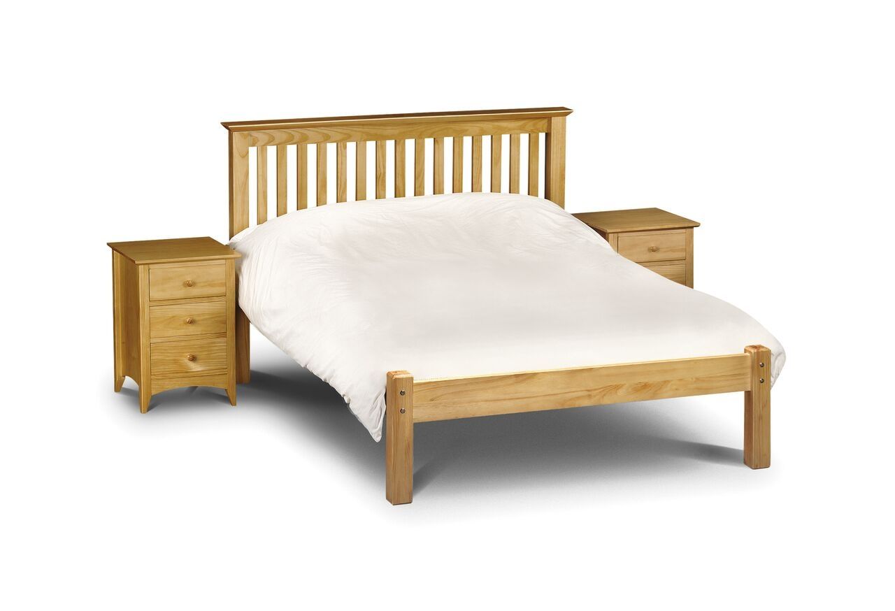 Barcelona White or Pine LFE Bed Frame-Small Double 4ft - Antique Pine - JB Collections