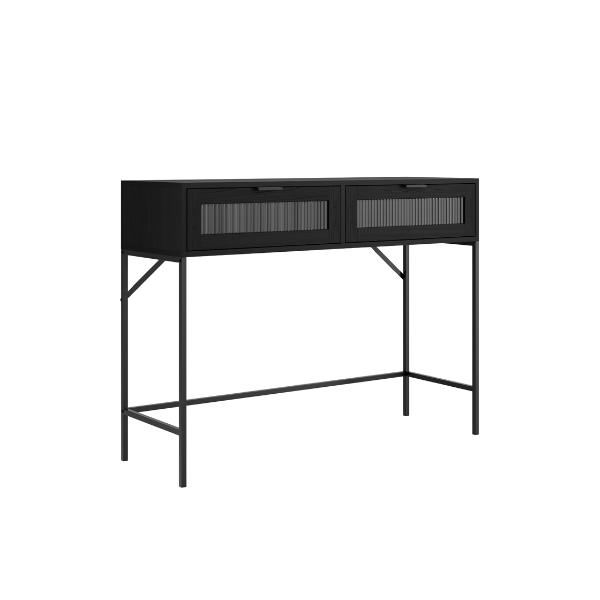 Lincoln Matte Back / Reeded Console Table - Leeds Plywood