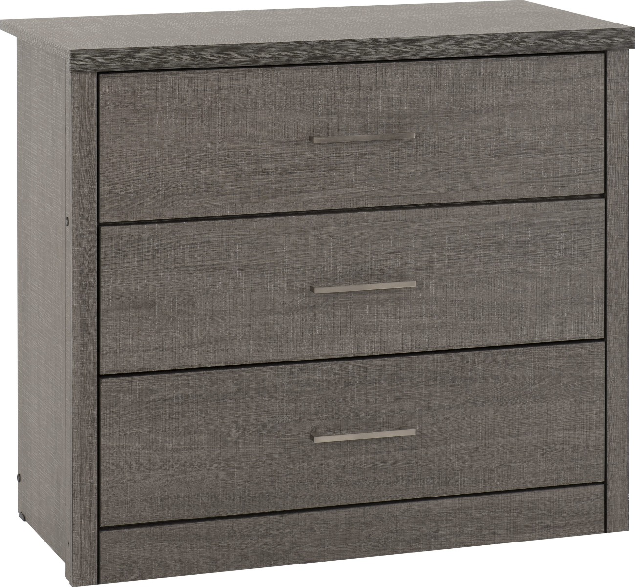 LISKEARD Black Chest of Drawers - Medium-sized, 3 Drawers - Budget Deals
