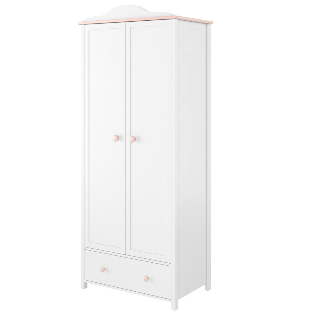 Wardrobe - LEXUS 2 Door Wardrobe White Matt 85cm - Art Nest