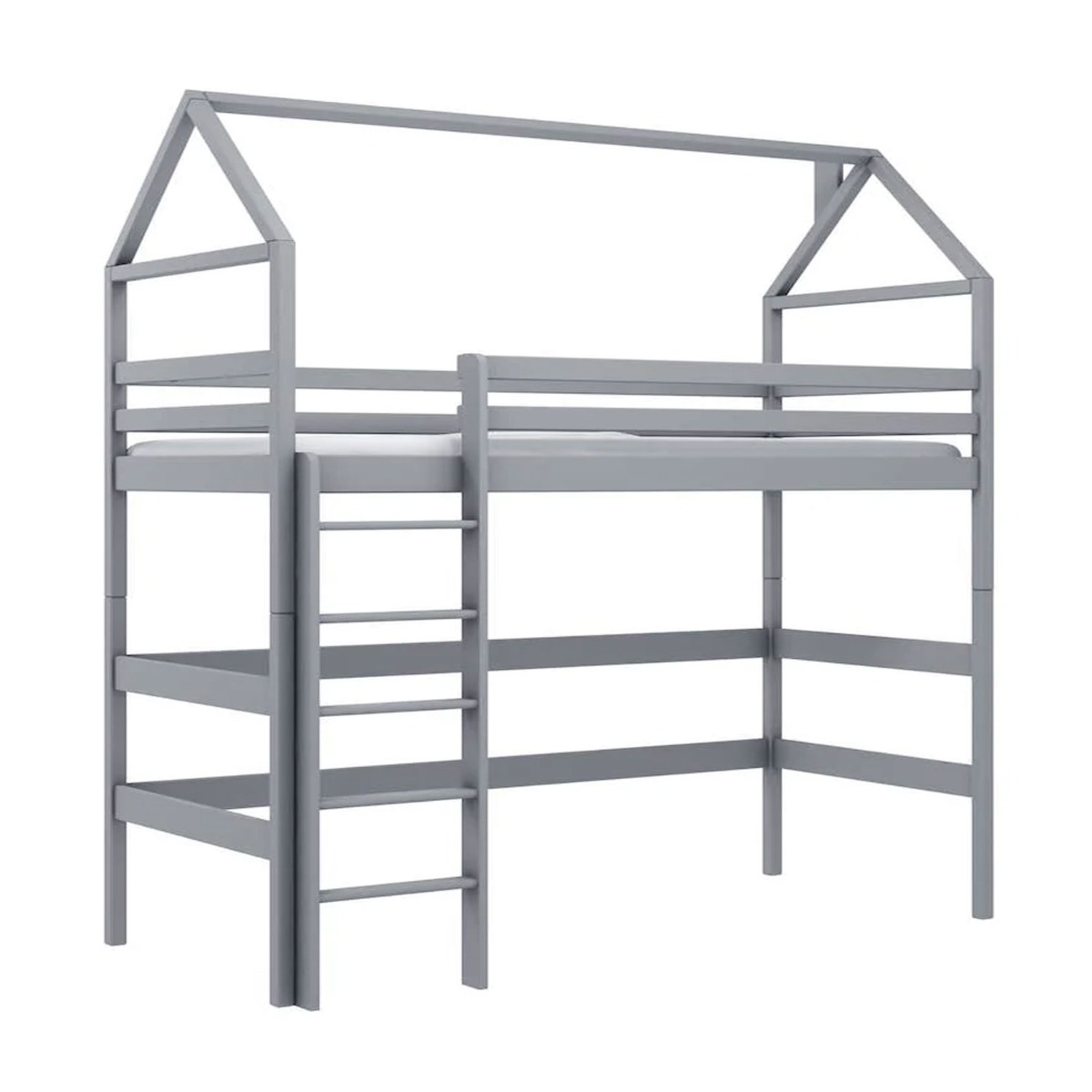 Ajax Siena Wooden Loft Bed Frame - Grey - Art Nest