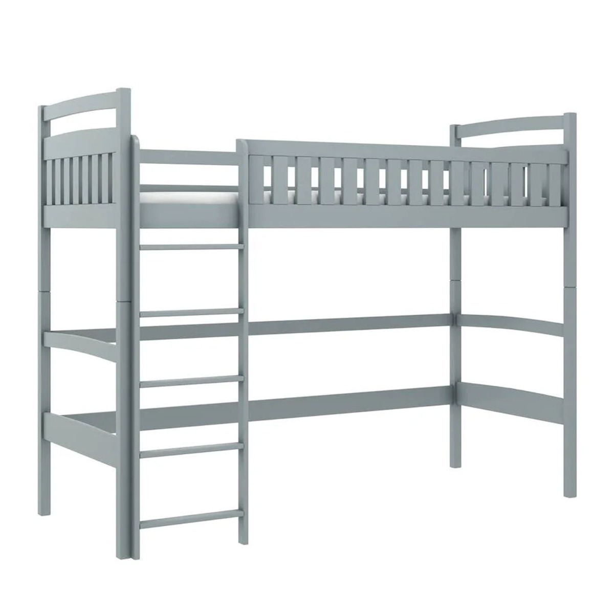 Winston Knox Wooden Loft Bed Frame - Grey - Art Nest