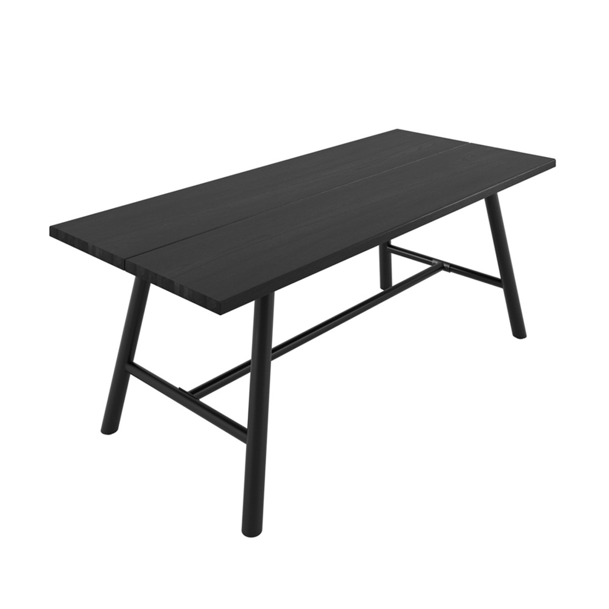 LUCIEN Wooden Dining Table - Black - Leeds Plywood