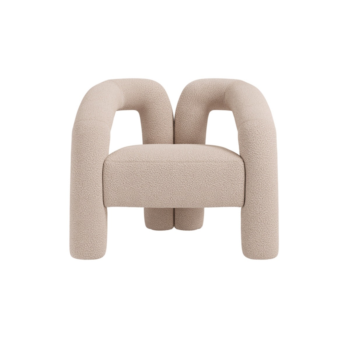 FREYN Boucle Fabric Multi Purpose Chair - BUFF - Leeds Plywood
