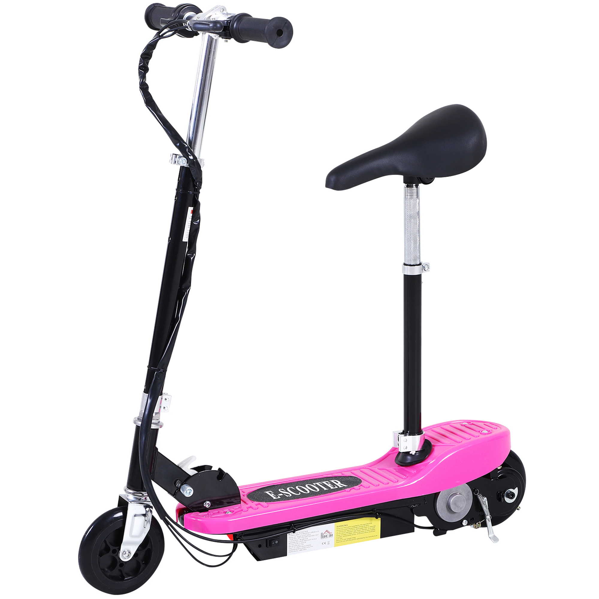 Outdoor Ride On Powered Scooter for kids Sporting Toy 120W Motor Bike 2 x 12V Battery - Pink - Life Essentials