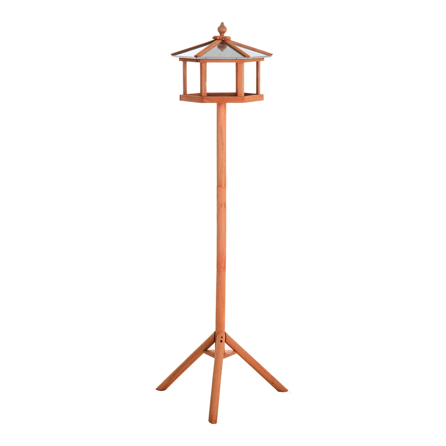 Portable Wooden Bird Feeder Station with Stand for Garden, Patio or Balcony - Life Essentials