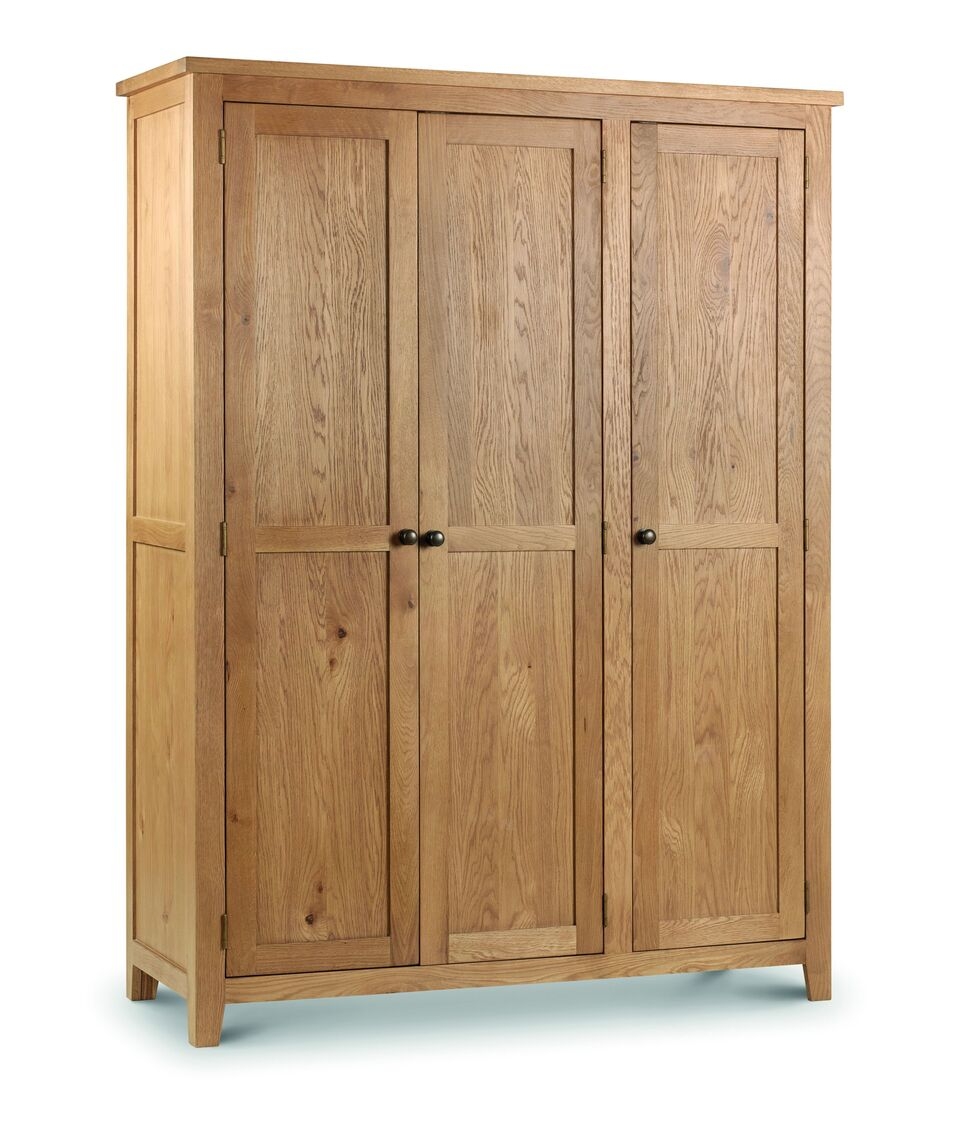 MARCH 3 Door Wardrobe Oak - 142cm - JB Collections