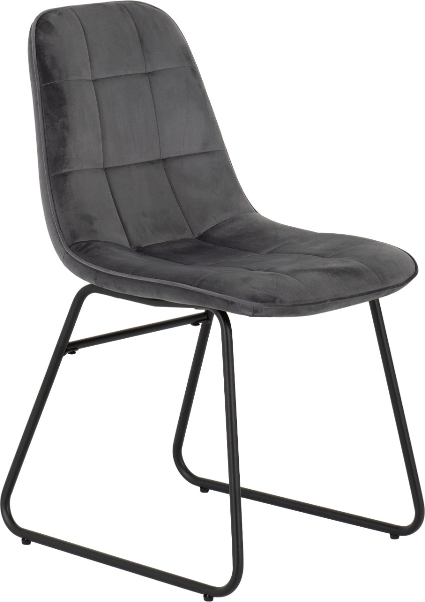 Lukas Chair (Box of 2) - Grey Velvet - Budget Deals