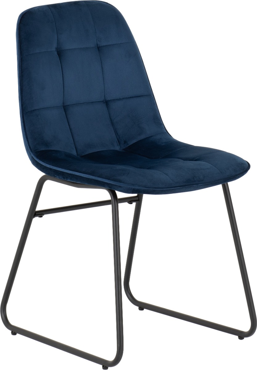 Lukas Chair (Box of 2) - Sapphire Blue Velvet - Budget Deals
