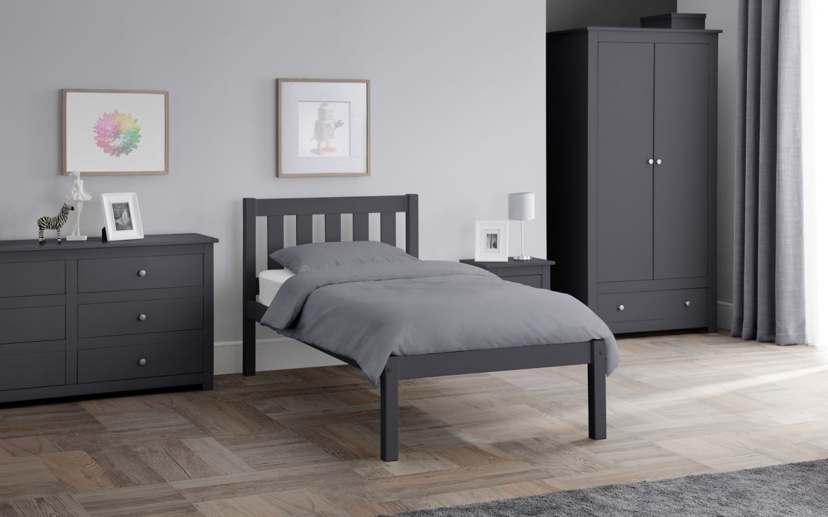 Luna Bed 135cm Anthracite - JB Collections