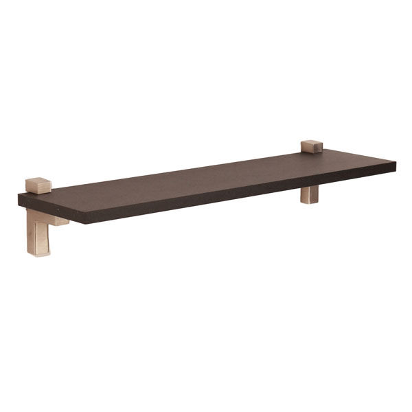 Livia 60cm Black Slim Shelf with Modern L Brackets - Colton & Sawyer