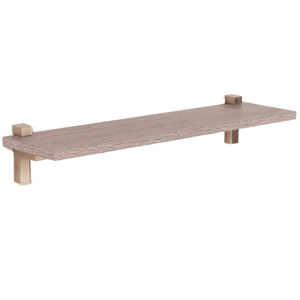 Livia 60cm Slim Grey Oak Shelf with L Shape Brackets - Colton & Sawyer