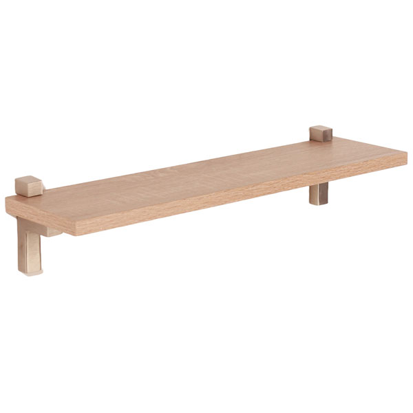Livia 60cm Oak Slim Shelf with Modern L Brackets - Colton & Sawyer