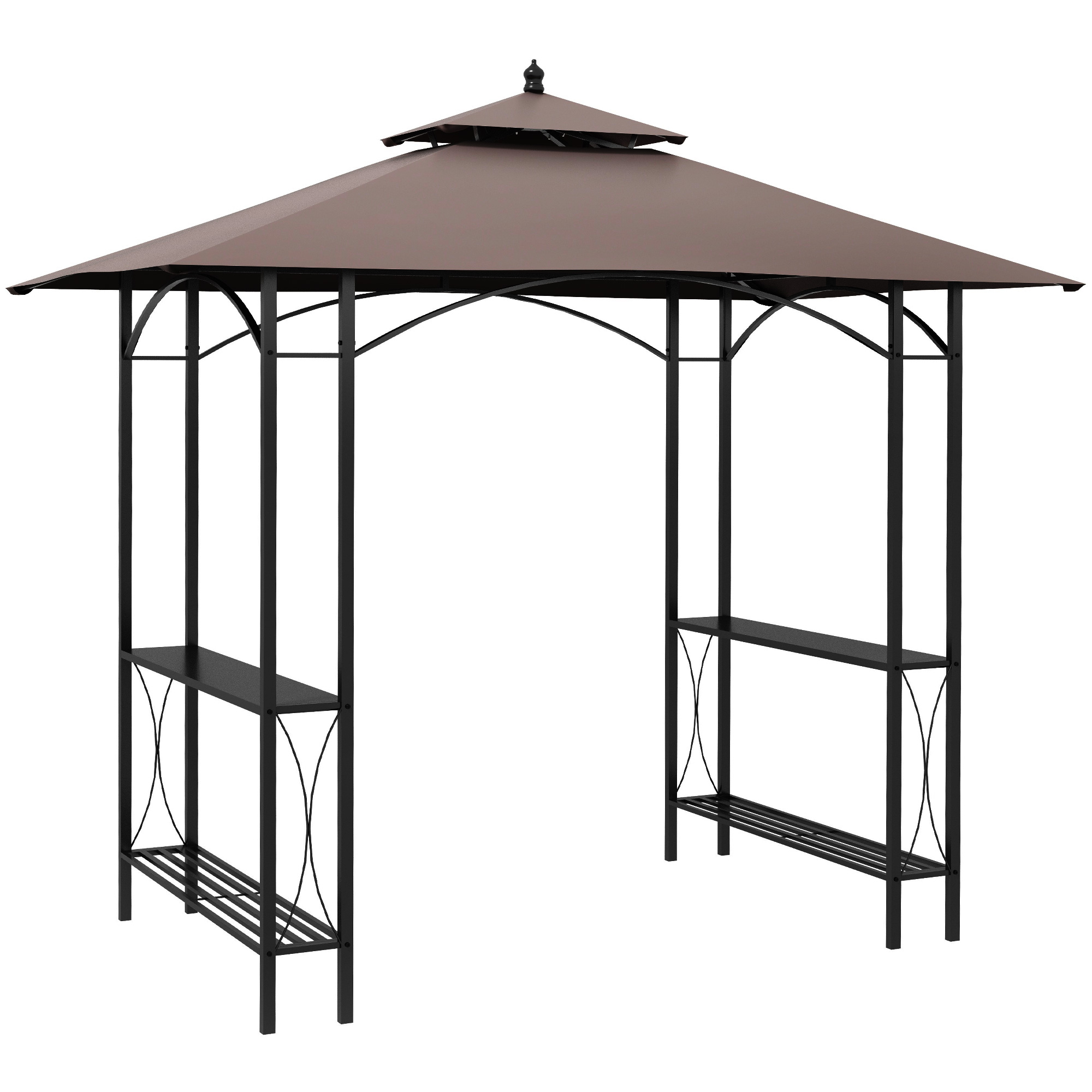 BBQ Tent 250LÃ— 150W Ã— 255H cm-Black/Coffee - Life Essentials