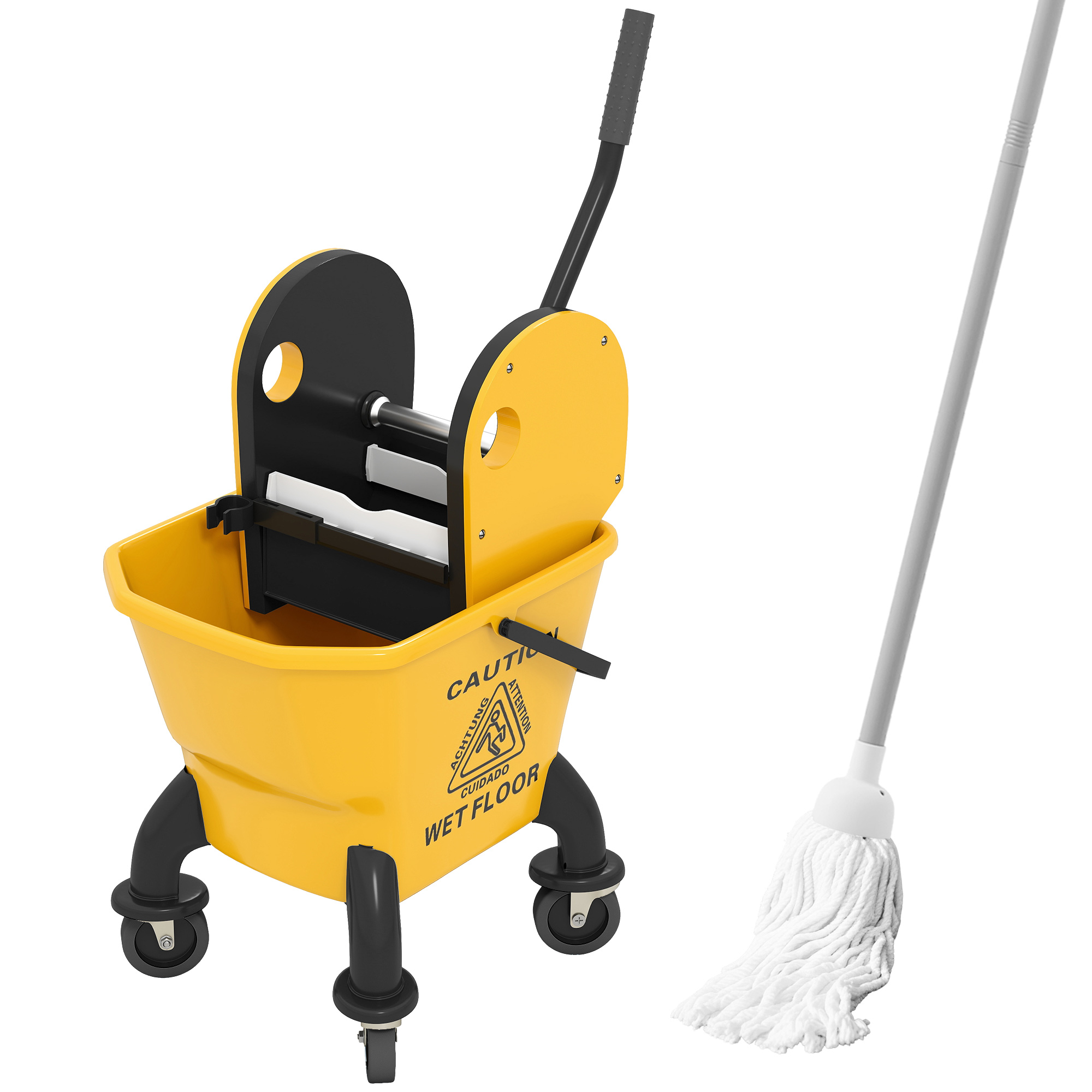 HERON 26 Litre Mop Bucket Yellow - Life Essentials