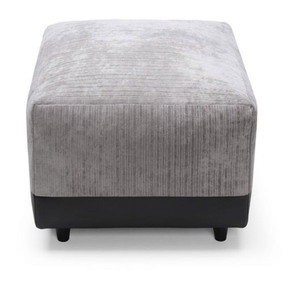 Linacre Footstool - Black and Charcoal - Moonlight Interiors