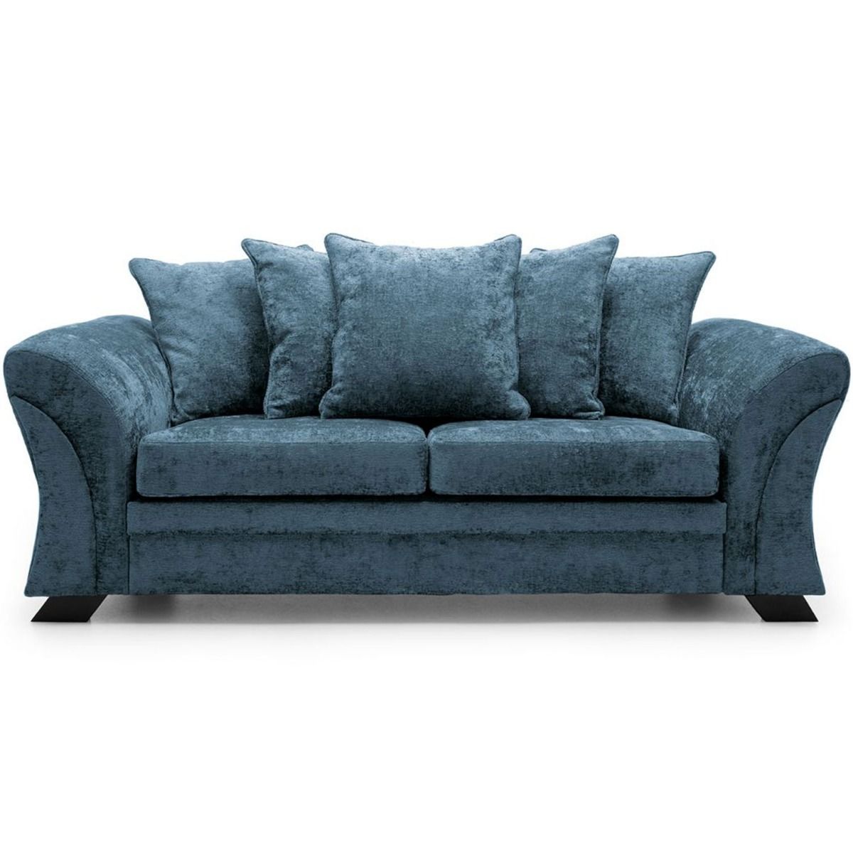 Lloyd Crushed Chenille 3 Seater - Dark Blue - Moonlight Interiors
