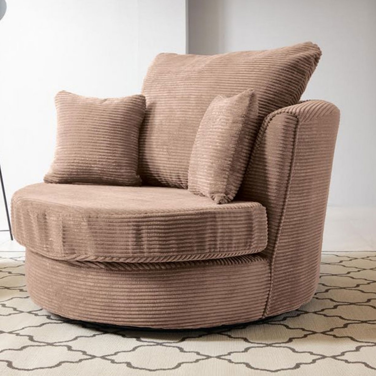 Ashton Swivel Chair - Brown - Moonlight Interiors