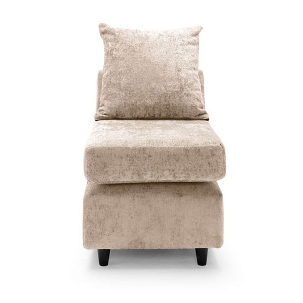 Gilliver Crushed Chenille Single Sofa - Cream - Moonlight Interiors
