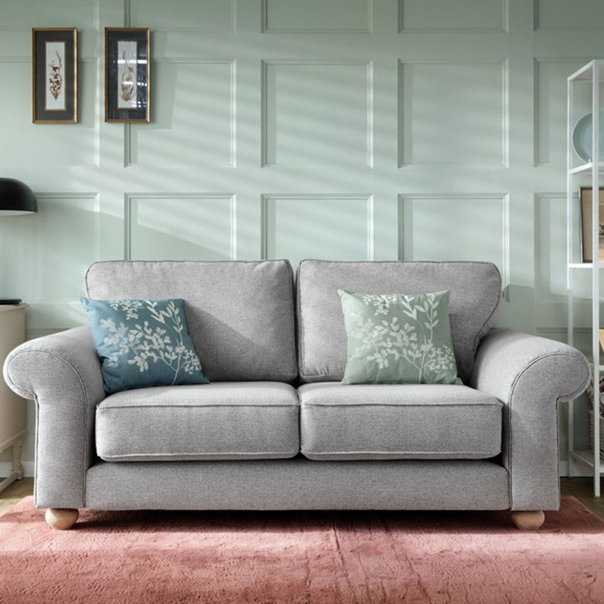 Zazzles 2 Seater Sofa - Light Grey - Moonlight Interiors