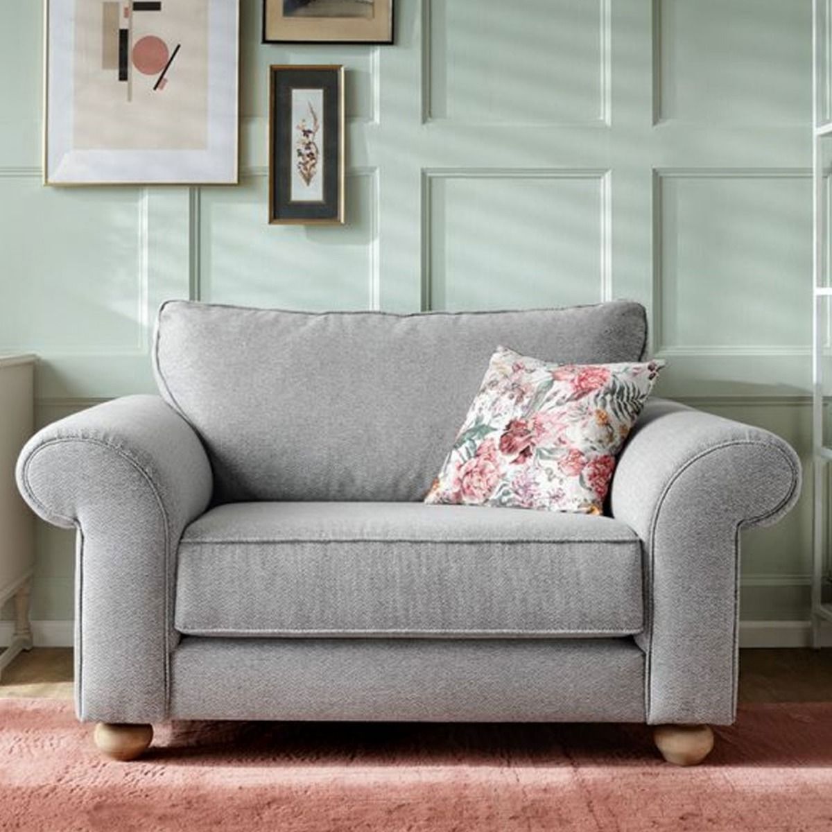 Zazzles Cuddle Chair - Light Grey - Moonlight Interiors