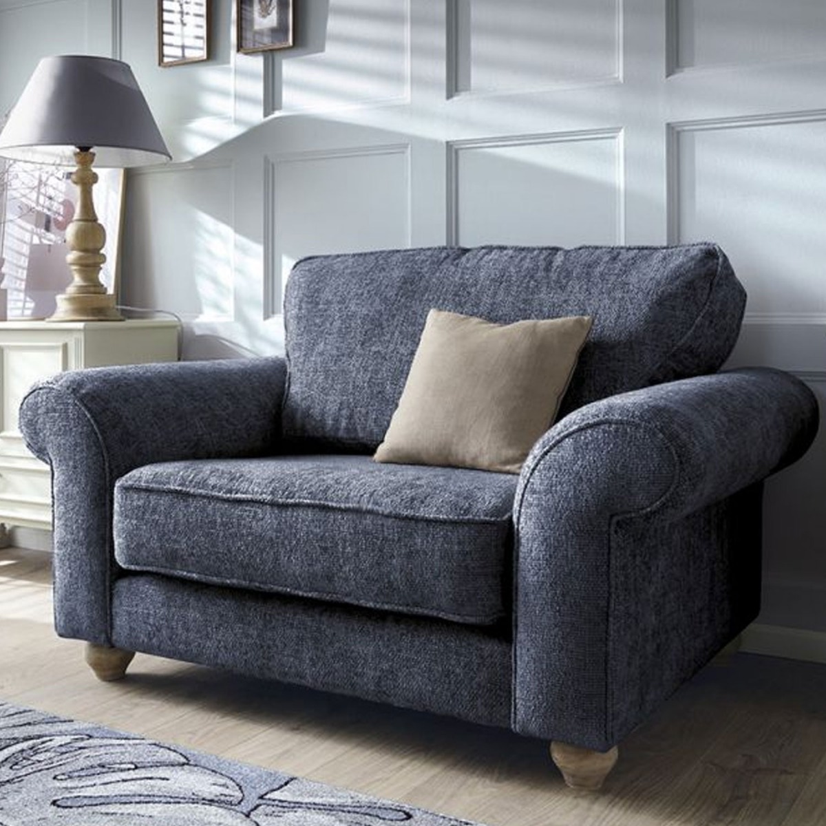 Zazzles Cuddle Chair - Dark Blue - Moonlight Interiors