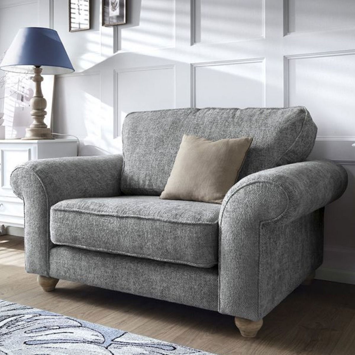 Zazzles Cuddle Chair - Steel Grey - Moonlight Interiors