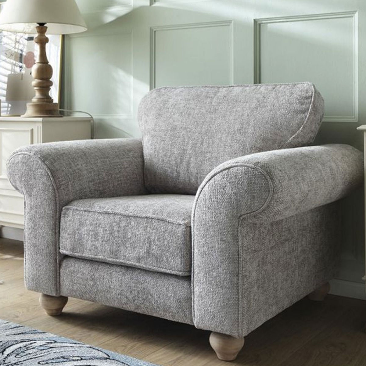 Zazzles Armchair - Ash Grey - Moonlight Interiors