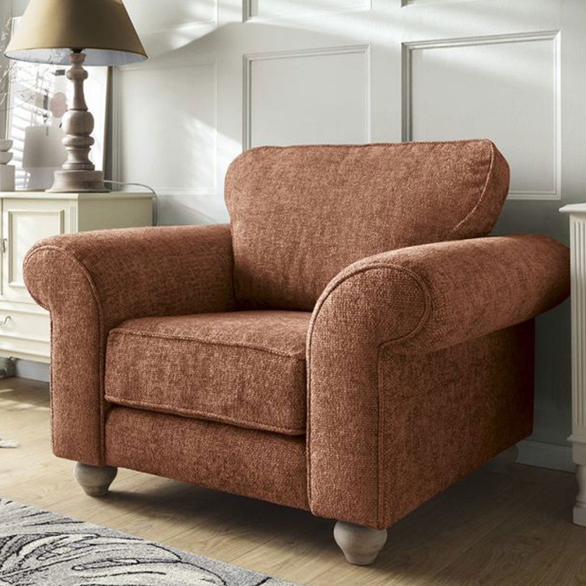 Zazzles Armchair - Burnt Orange - Moonlight Interiors