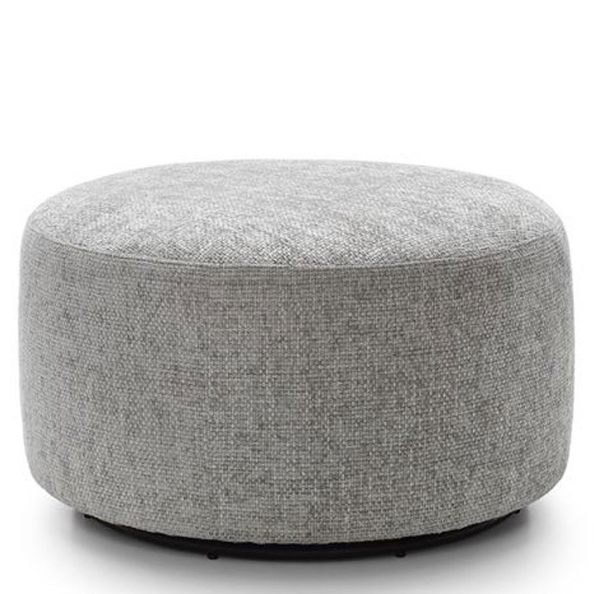 Zazzles Smart Linen Swivel Footstool - Ash Grey - Moonlight Interiors