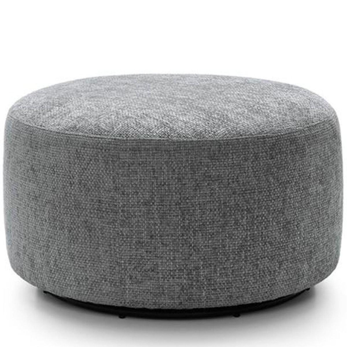 Zazzles Smart Linen Swivel Footstool - Steel Grey - Moonlight Interiors