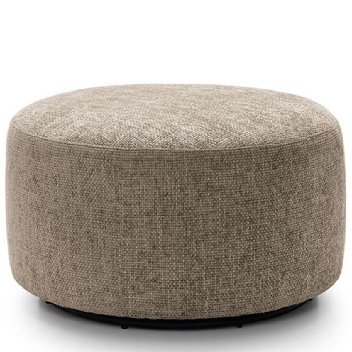Zazzles Smart Linen Swivel Footstool - Taupe - Moonlight Interiors