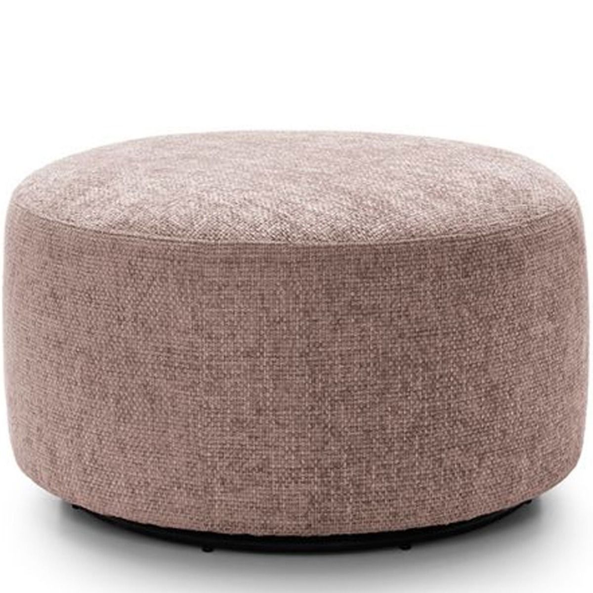 Zazzles Smart Linen Swivel Footstool - Woodrose - Moonlight Interiors