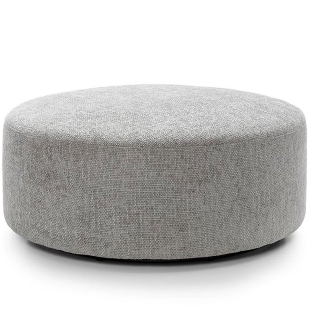 Zazzles Smart Linen Large Swivel Footstool - Light Grey - Moonlight Interiors
