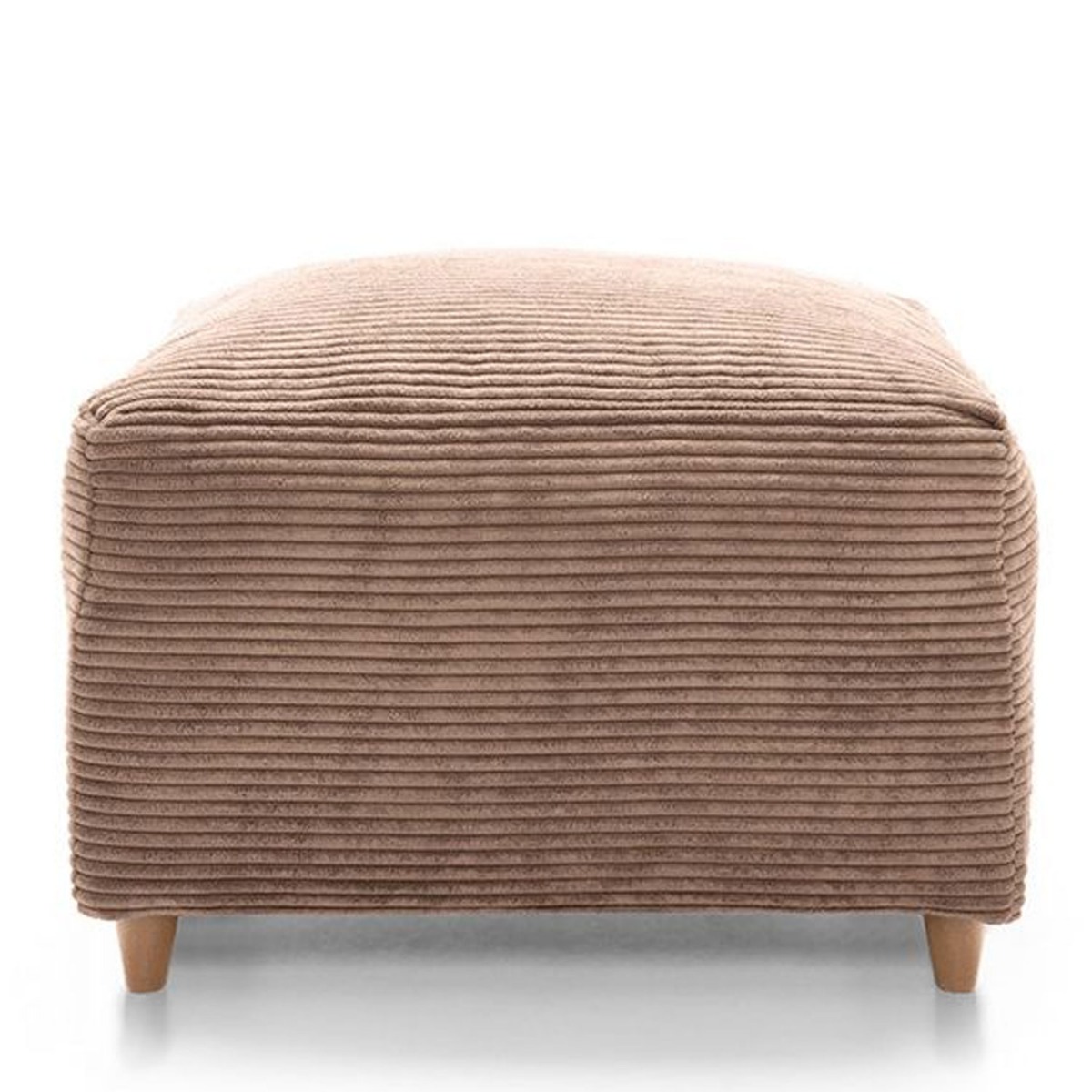 Jasmine Jumbo Cord Footstool - Brown - Moonlight Interiors