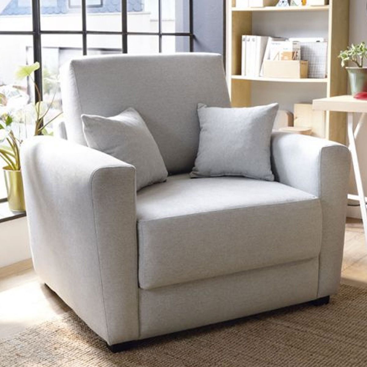 Alexander Single Sofabed - Light Grey - Moonlight Interiors
