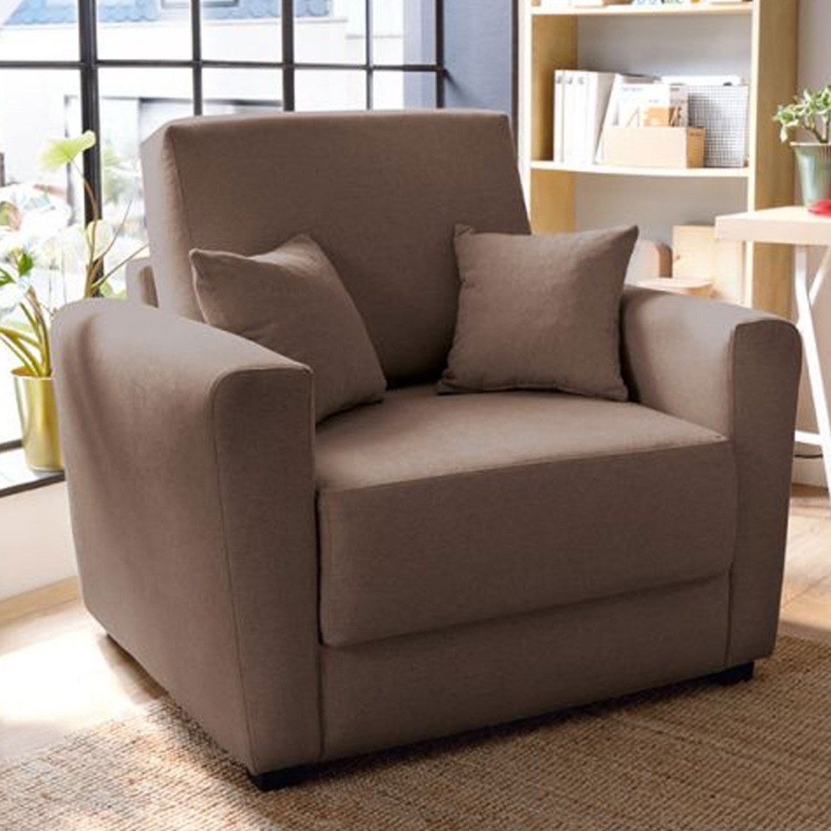 Alexander Single Sofabed - Tan Brown - Moonlight Interiors