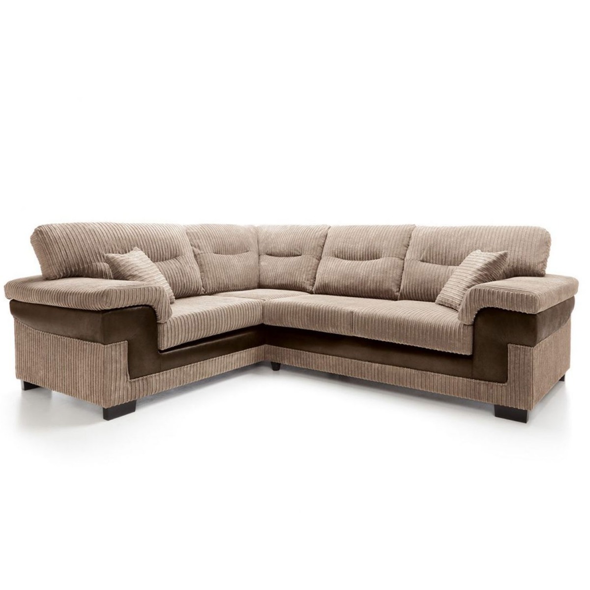 Nathaniel Corner Sofa - Left Arm Brown - Moonlight Interiors