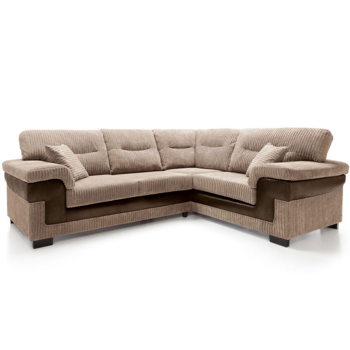 Nathaniel Corner Sofa - Right Arm Brown - Moonlight Interiors