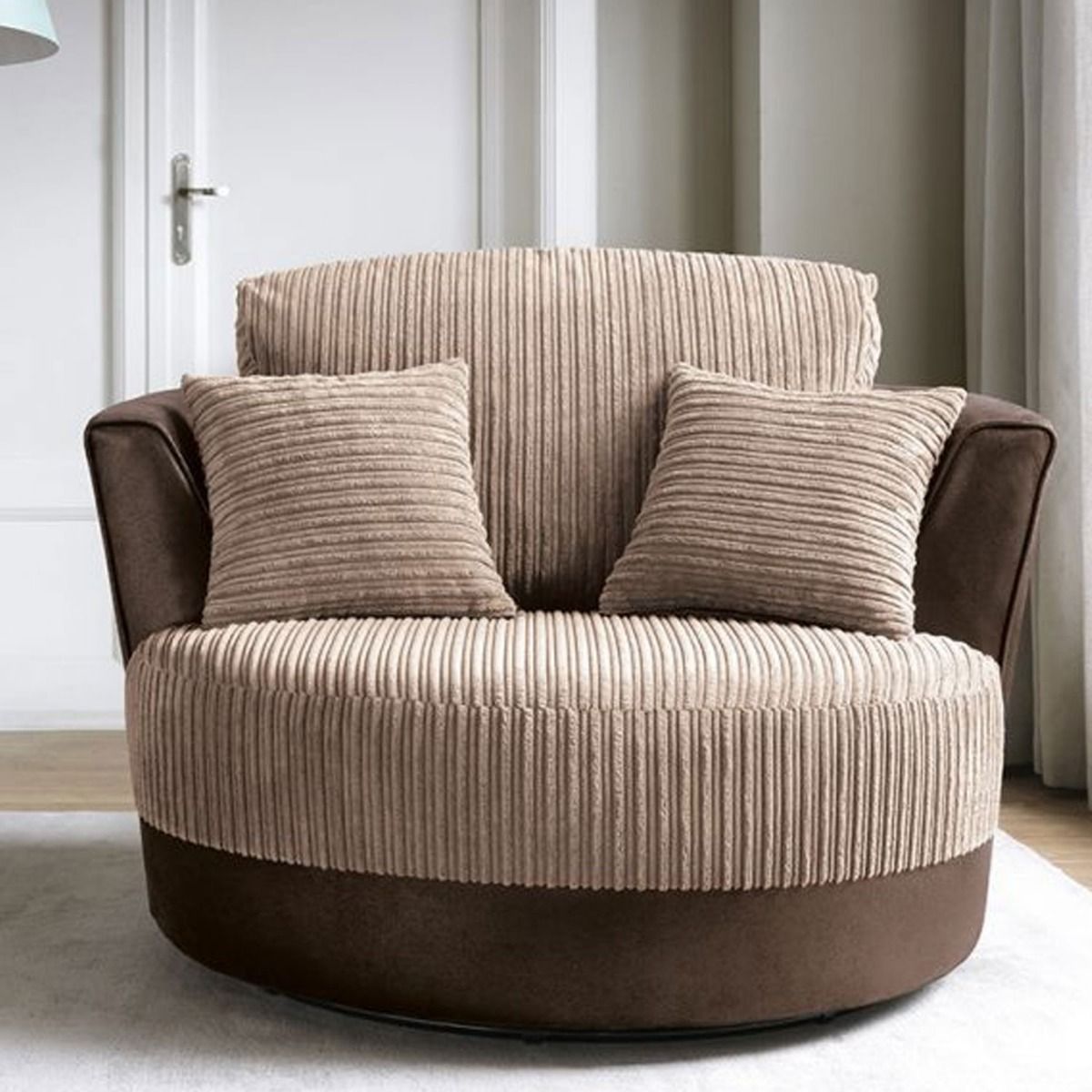 Nathaniel Swivel Chair - Brown - Moonlight Interiors