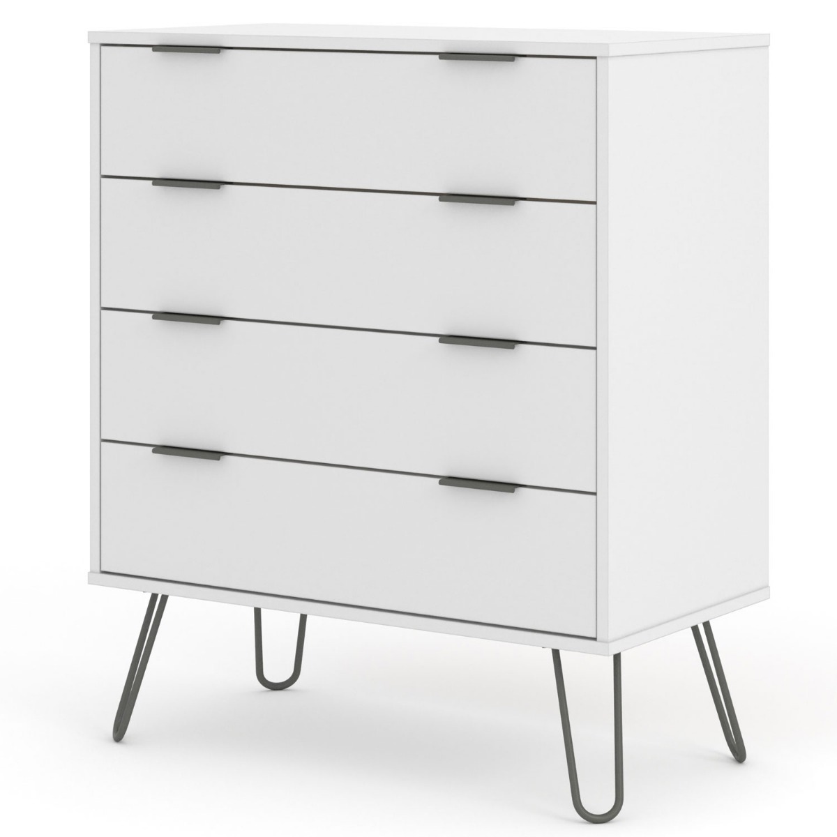ARTA White Chest of Drawers - Medium-sized, 4 Drawers - Colton & Sawyer