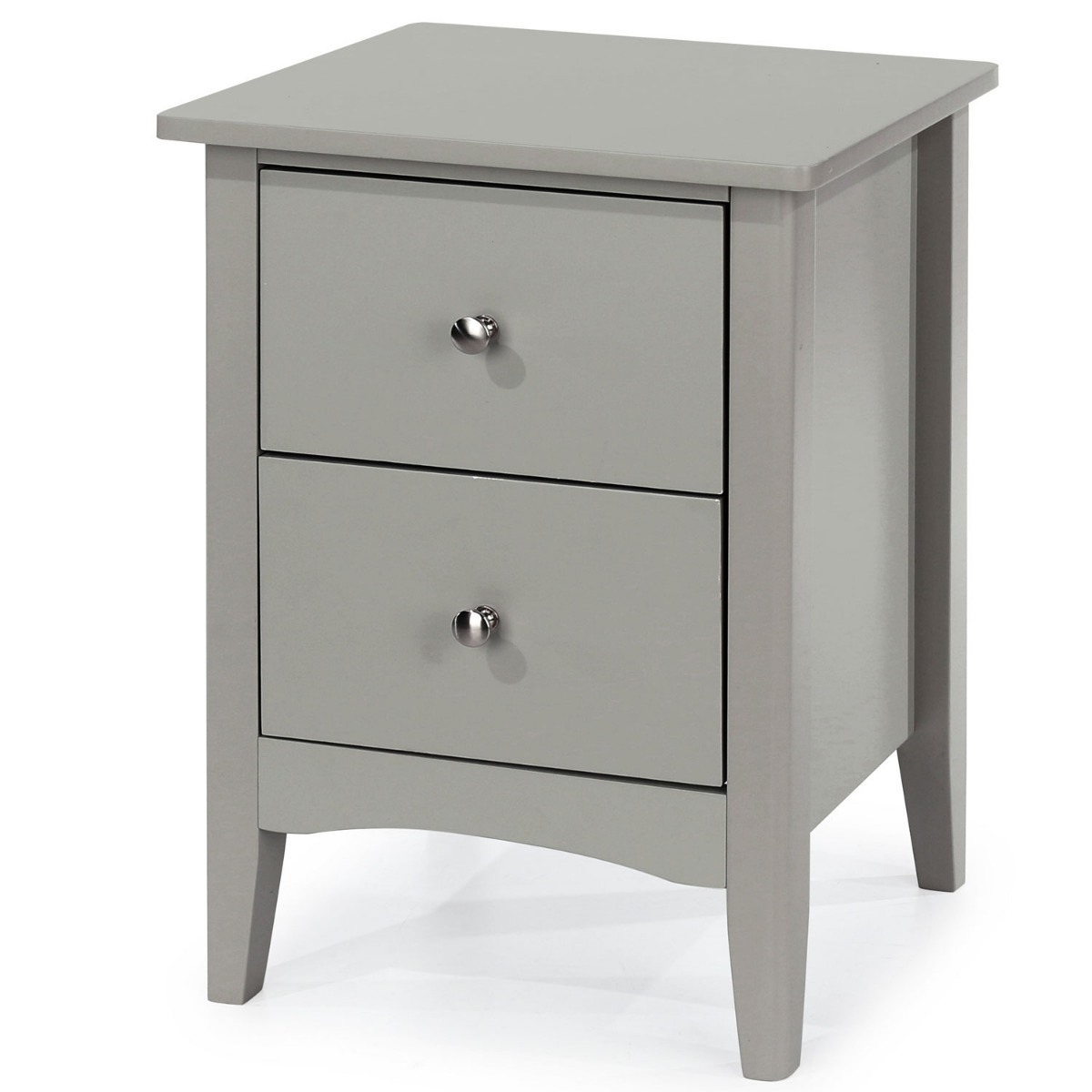 Bedside Table - COMO 2 Drawer Nightstand Grey 40cm - Colton & Sawyer
