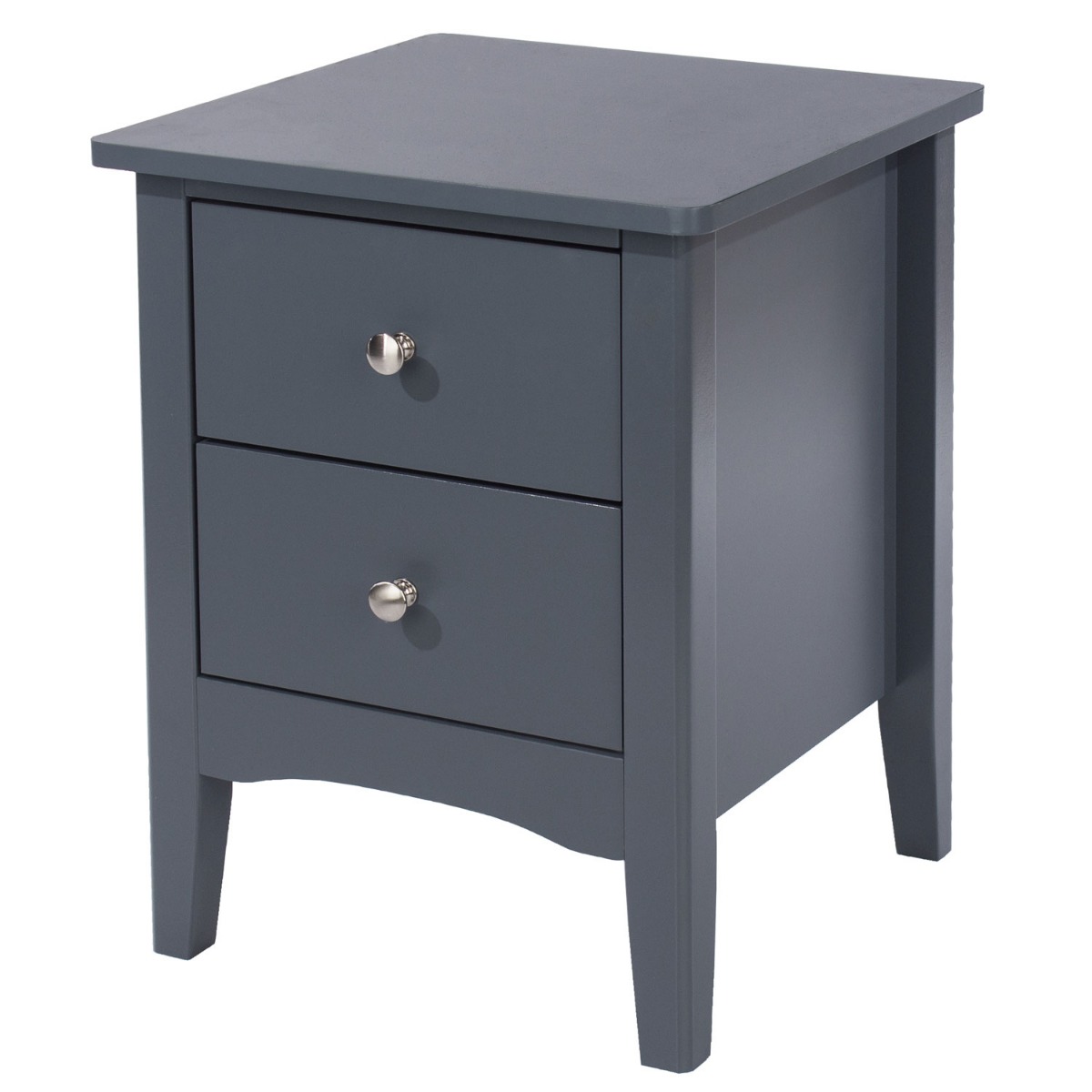 Bedside Table - COMO 2 Drawer Nightstand Blue 38cm - Colton & Sawyer