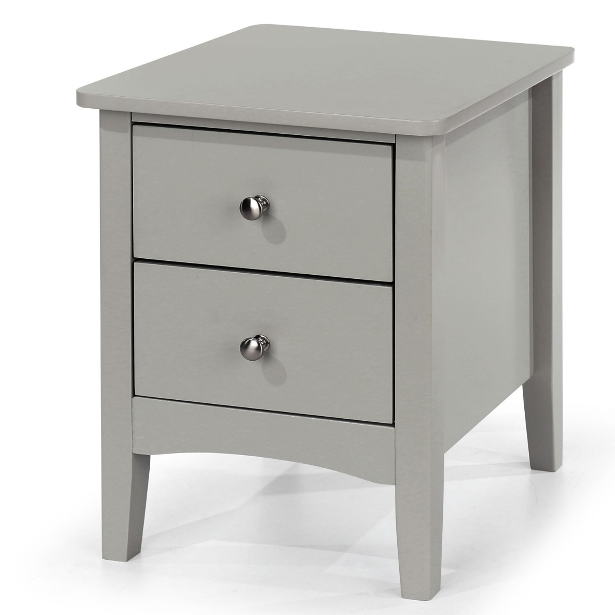 Bedside Table - COMO 2 Drawer Nightstand Grey 38cm - Colton & Sawyer