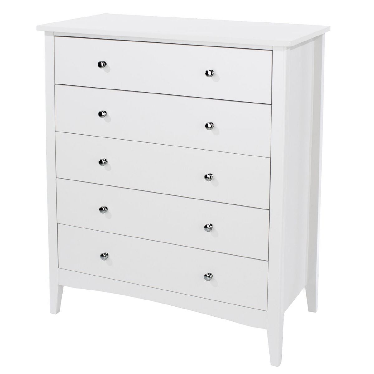 CASCAIS White Chest of Drawers - Medium-sized, 5 Drawers - Colton & Sawyer