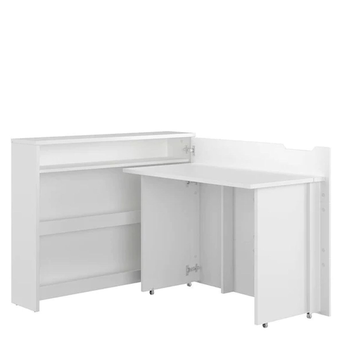Work Concept Convertible Secret Desk With Storage White Gloss - Right - Art Nest