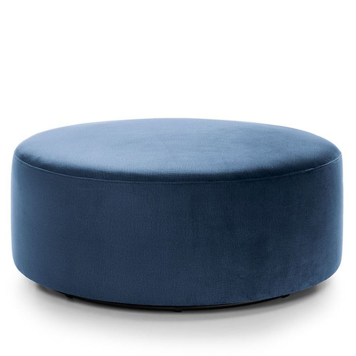 BETHAN Velvet Large Swivel Footstool - Dark Blue - Moonlight Interiors